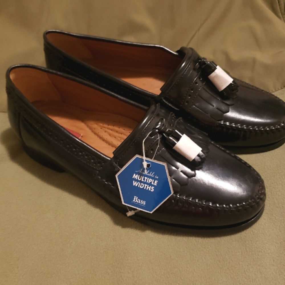 Bass Grammer Tasseled Men's Shoes Sz-8.5 Black - Picture 1 of 10